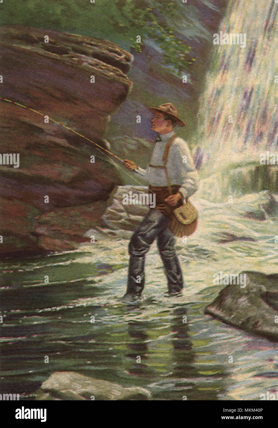 La pesca in piscina Foto Stock