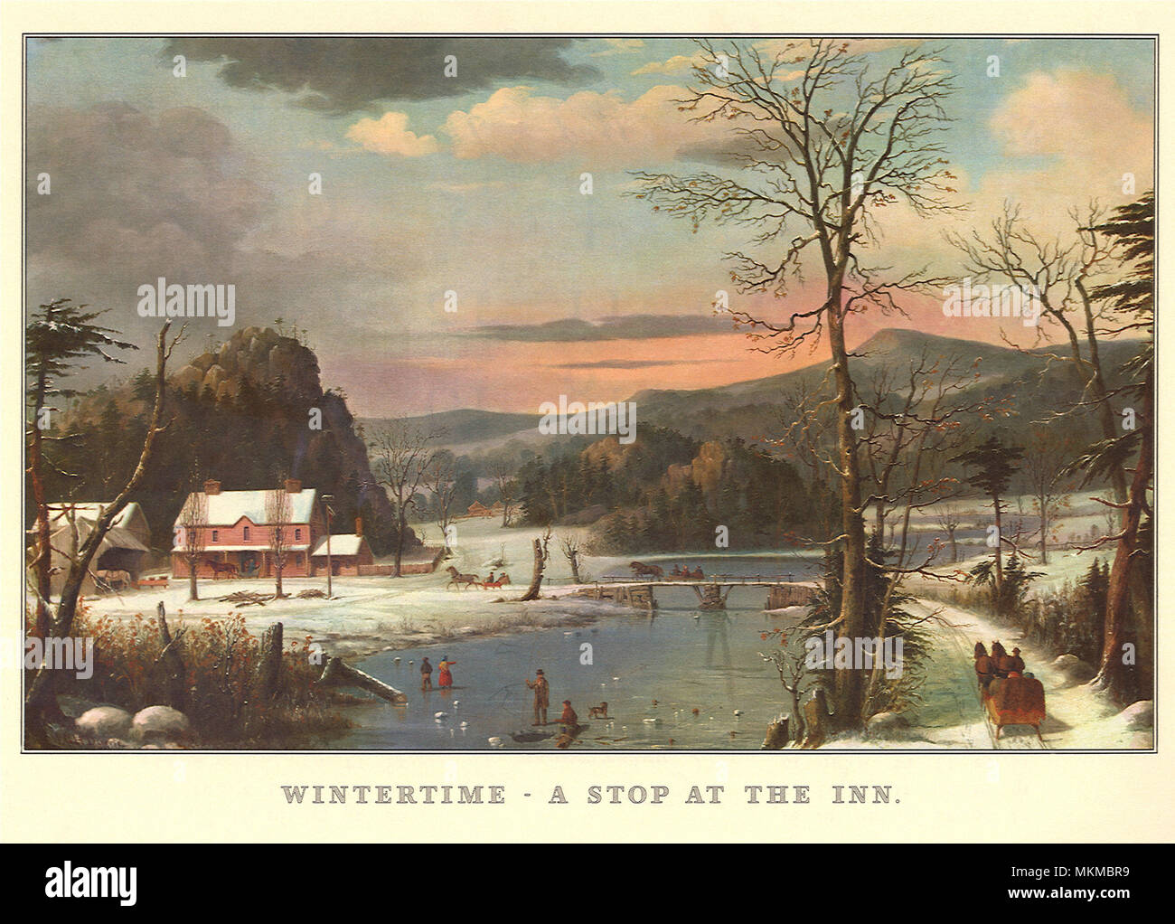 Inverno - una sosta presso la Locanda Foto Stock