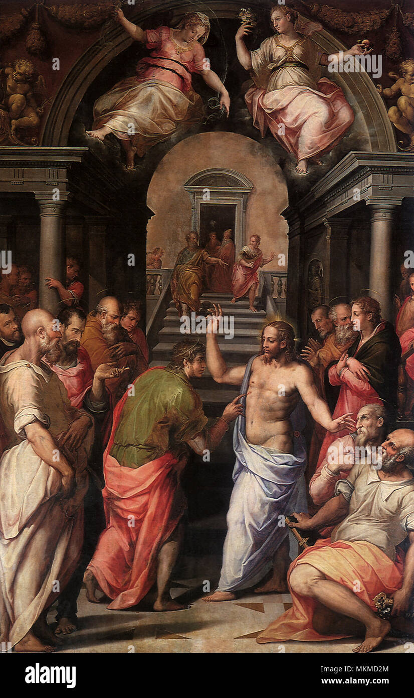 Incredulità di San Tommaso Foto Stock