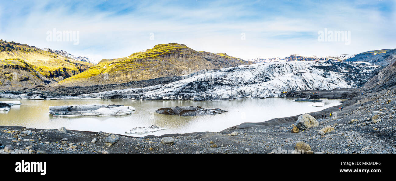 Paesaggio panoramico in Islanda glacier Foto Stock