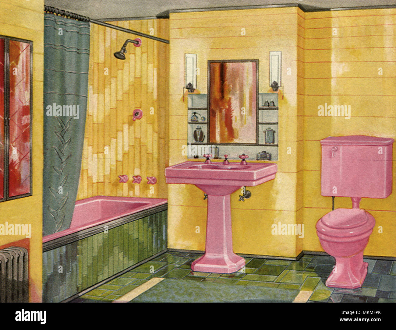 Allegra Sala da bagno Foto Stock