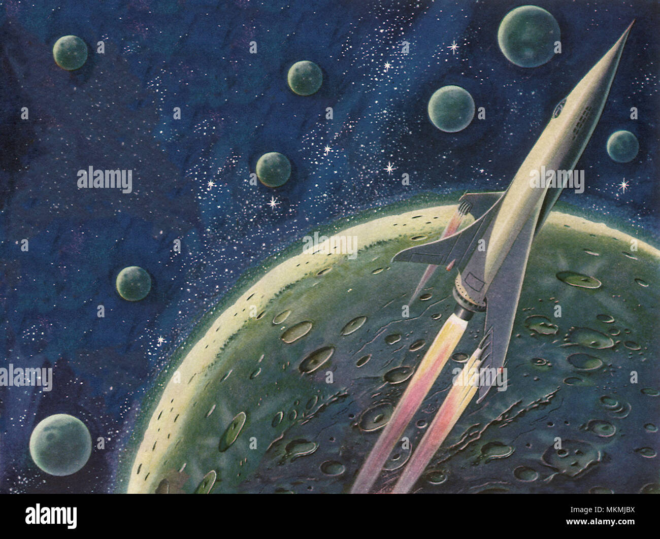 Sci Fi - razzo di zoom Foto Stock