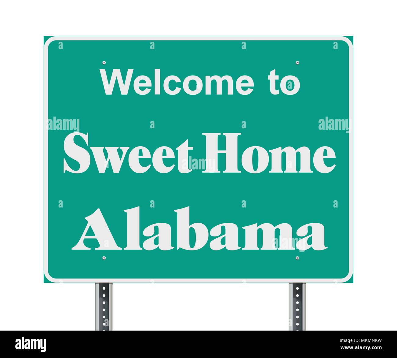 Illustrazione Vettoriale del Benvenuto a Sweet Home Alabama cartello verde Illustrazione Vettoriale