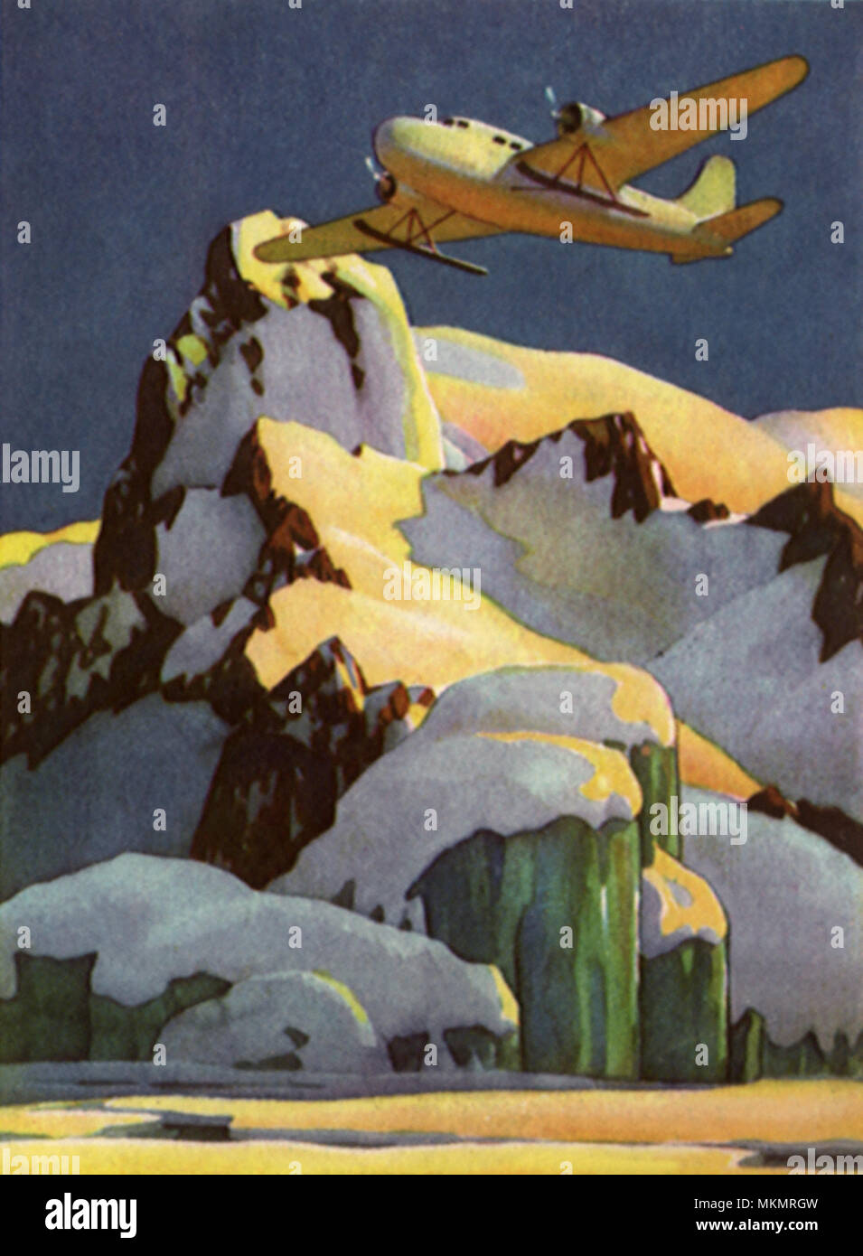 In aereo in Antartide Foto Stock