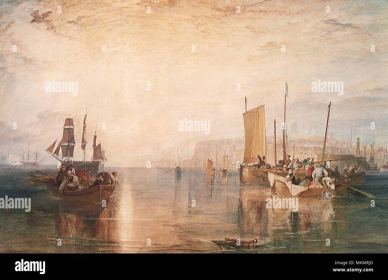 La pesca del merlano off Margate Foto Stock