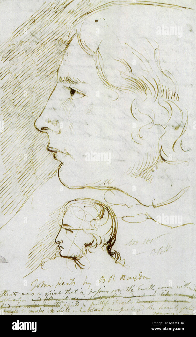 Ritratto di John Keats 1816 Foto Stock
