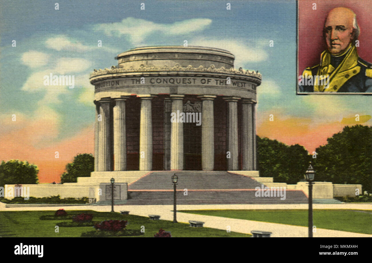 George Clark monumento. Vincennes. Foto Stock