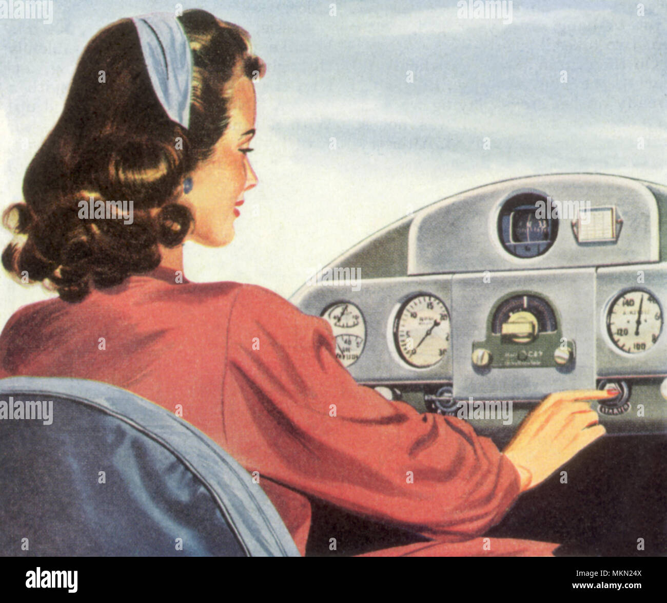 Pilot avvia piano Foto Stock