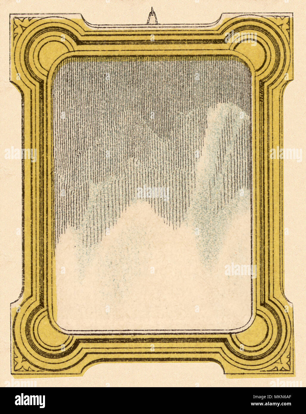 Specchio Gold-Framed Foto Stock