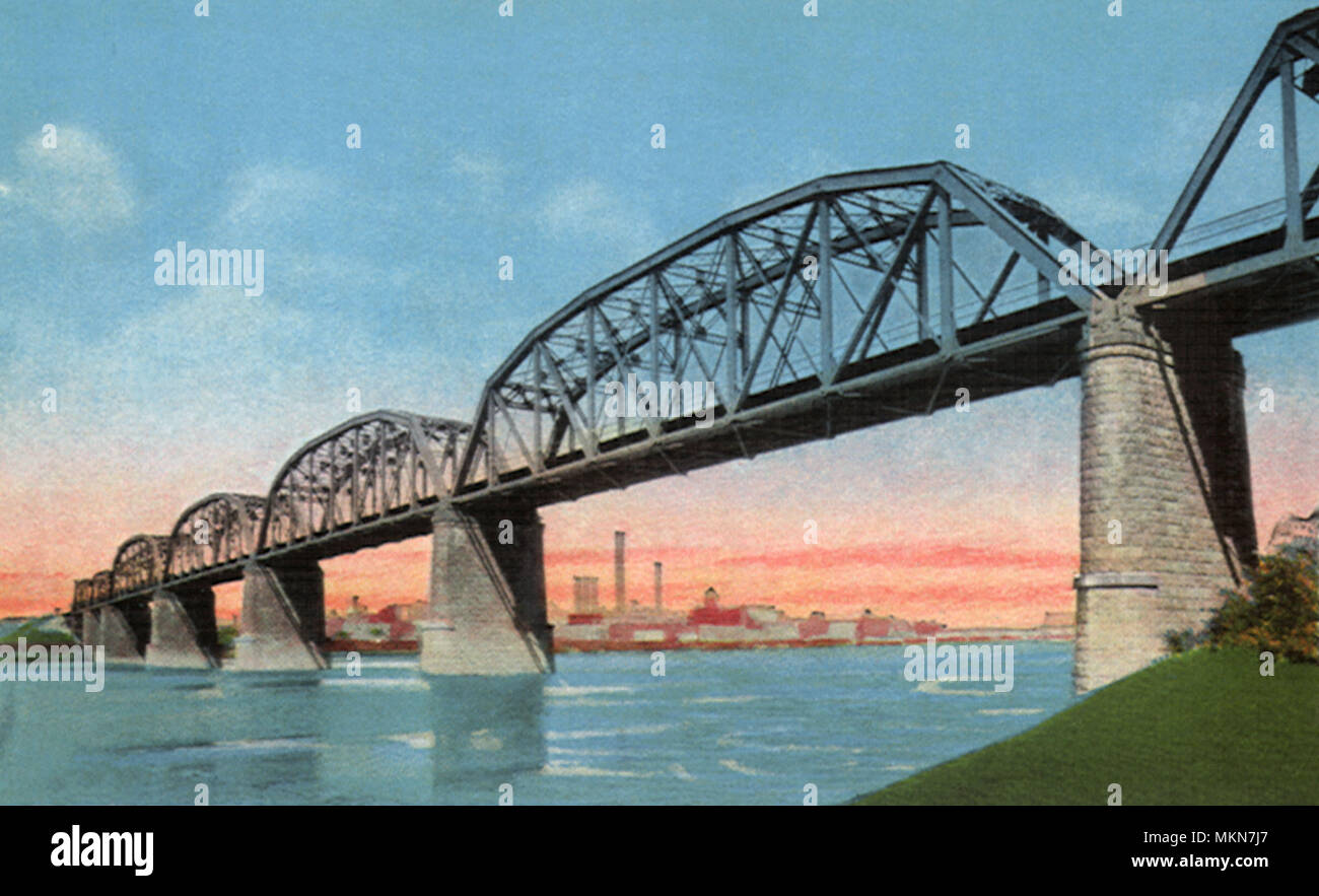 Union Pacific Bridge. Omaha. Foto Stock