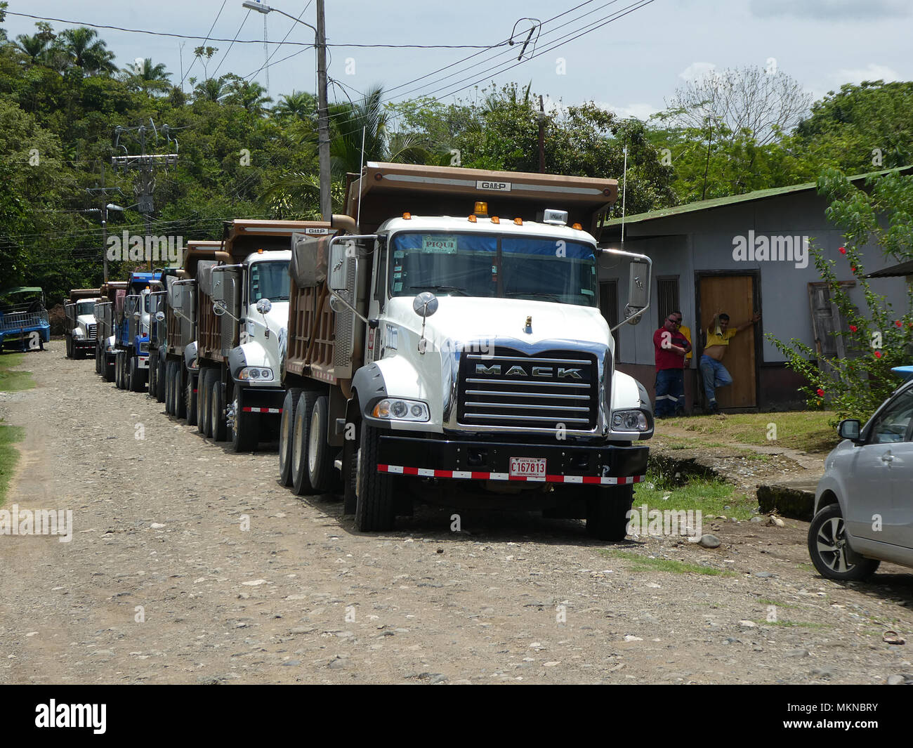 Convoglio di Mack Trucks Costa Rica 2018 Foto Stock
