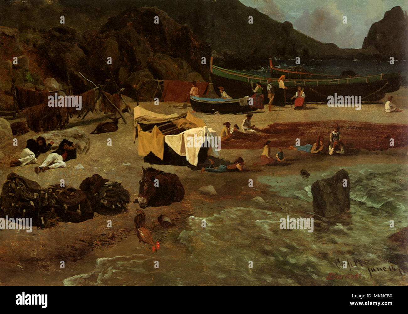 Barche da pesca a Capri Foto Stock