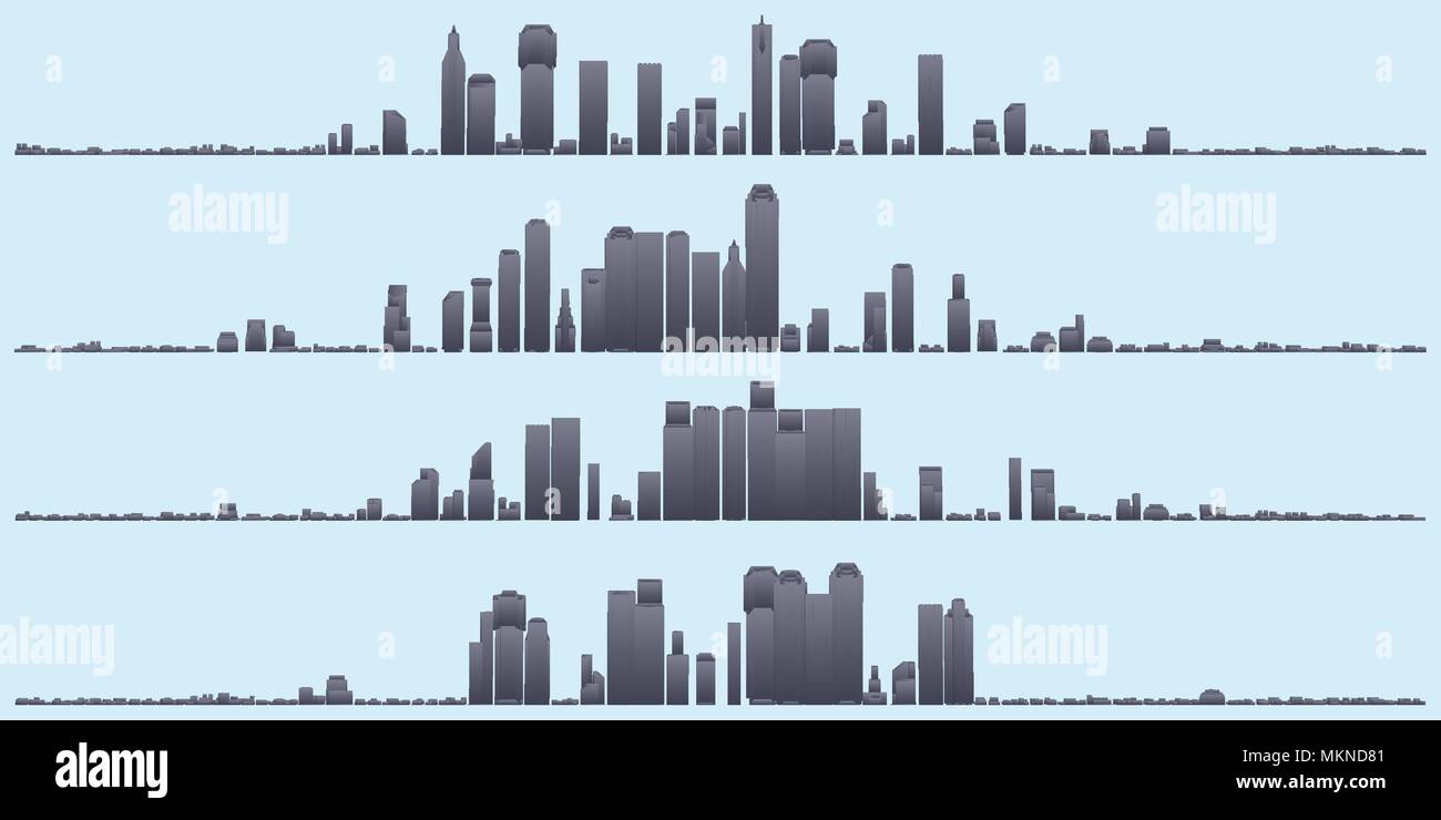 Città ramdom panorama Illustrazione Vettoriale