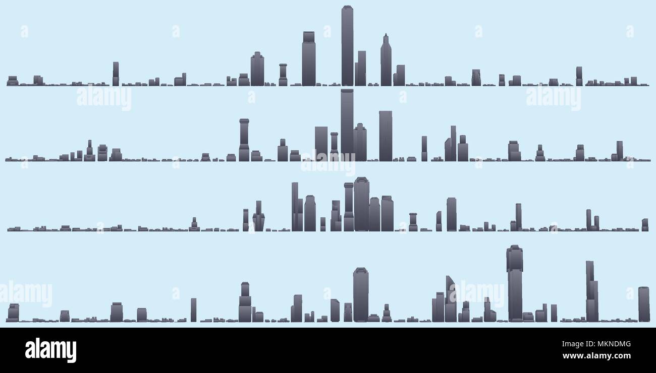 Città ramdom panorama Illustrazione Vettoriale