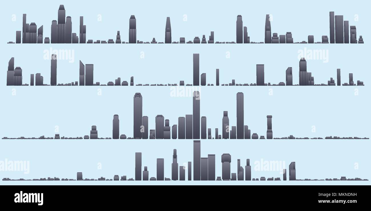 Città ramdom panorama Illustrazione Vettoriale