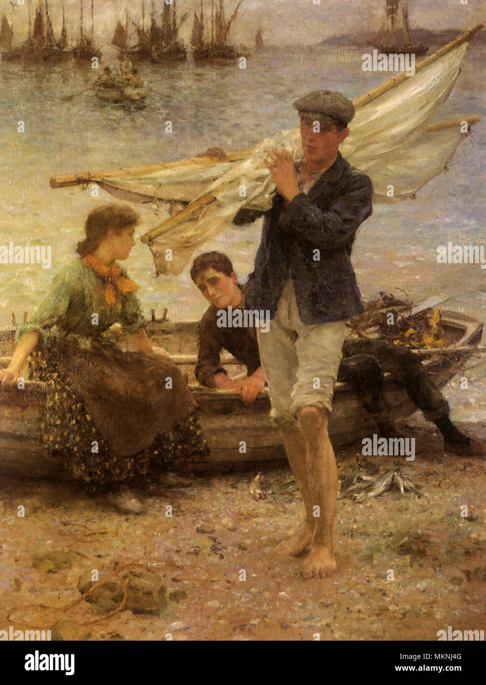 Rientro dalla pesca Foto Stock