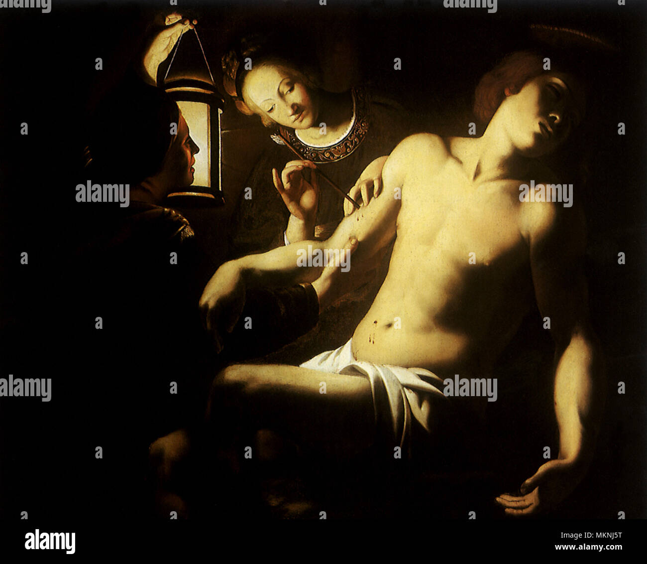 San Sebastiano curato da Irene Foto Stock