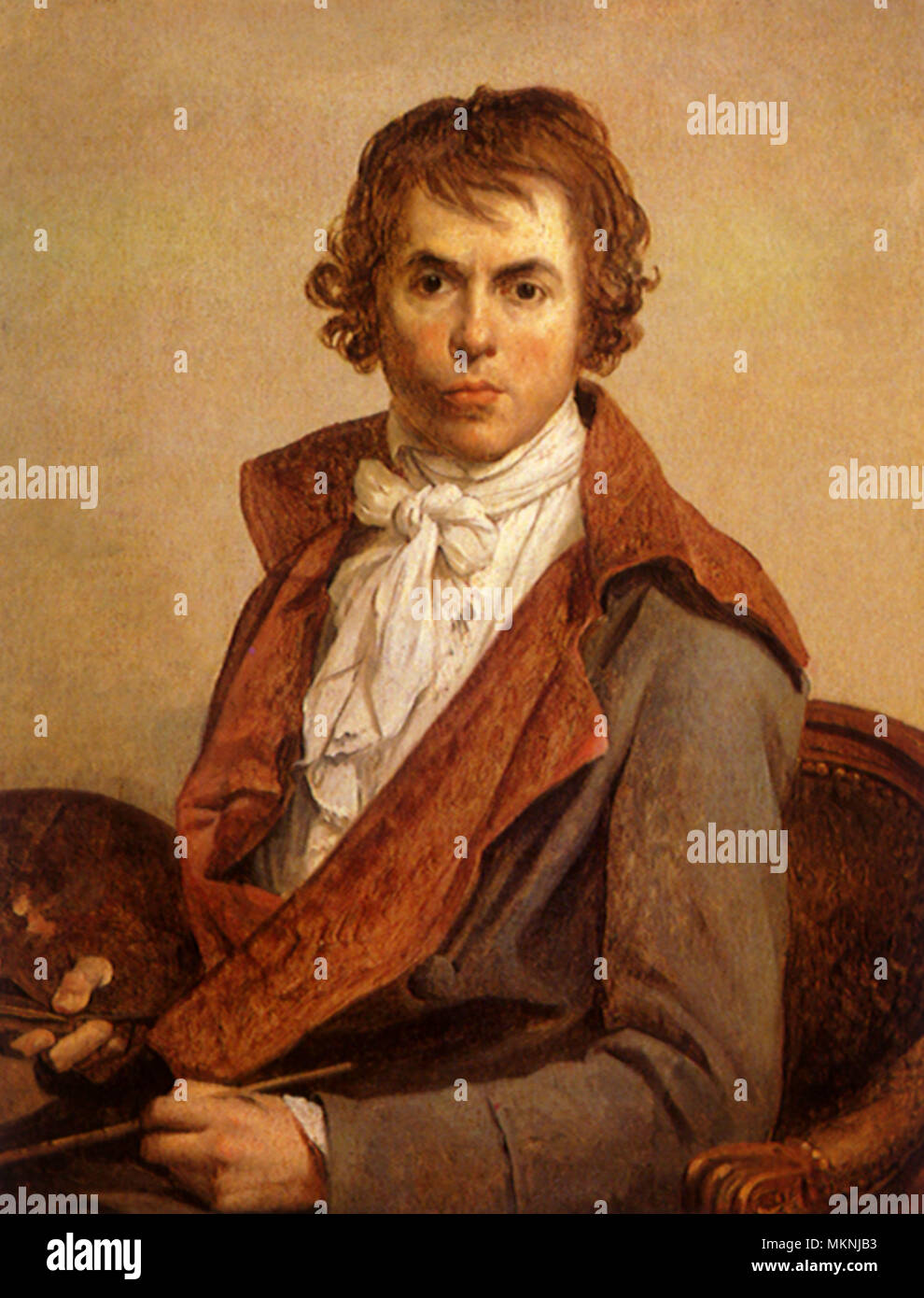 Autoritratto di Jacques-Louis David Foto Stock