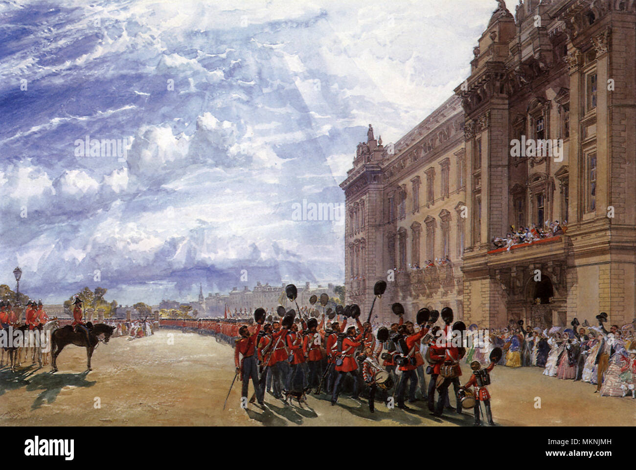Die Rückkeh der Garderegimenter von der Krim im Juli 1856 Foto Stock
