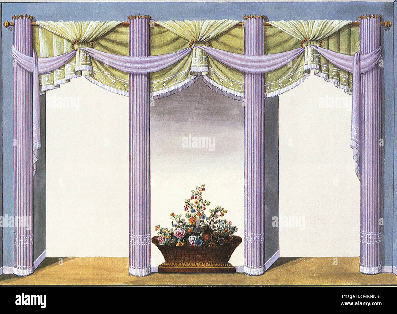 Tendaggi Biedermeier Foto Stock