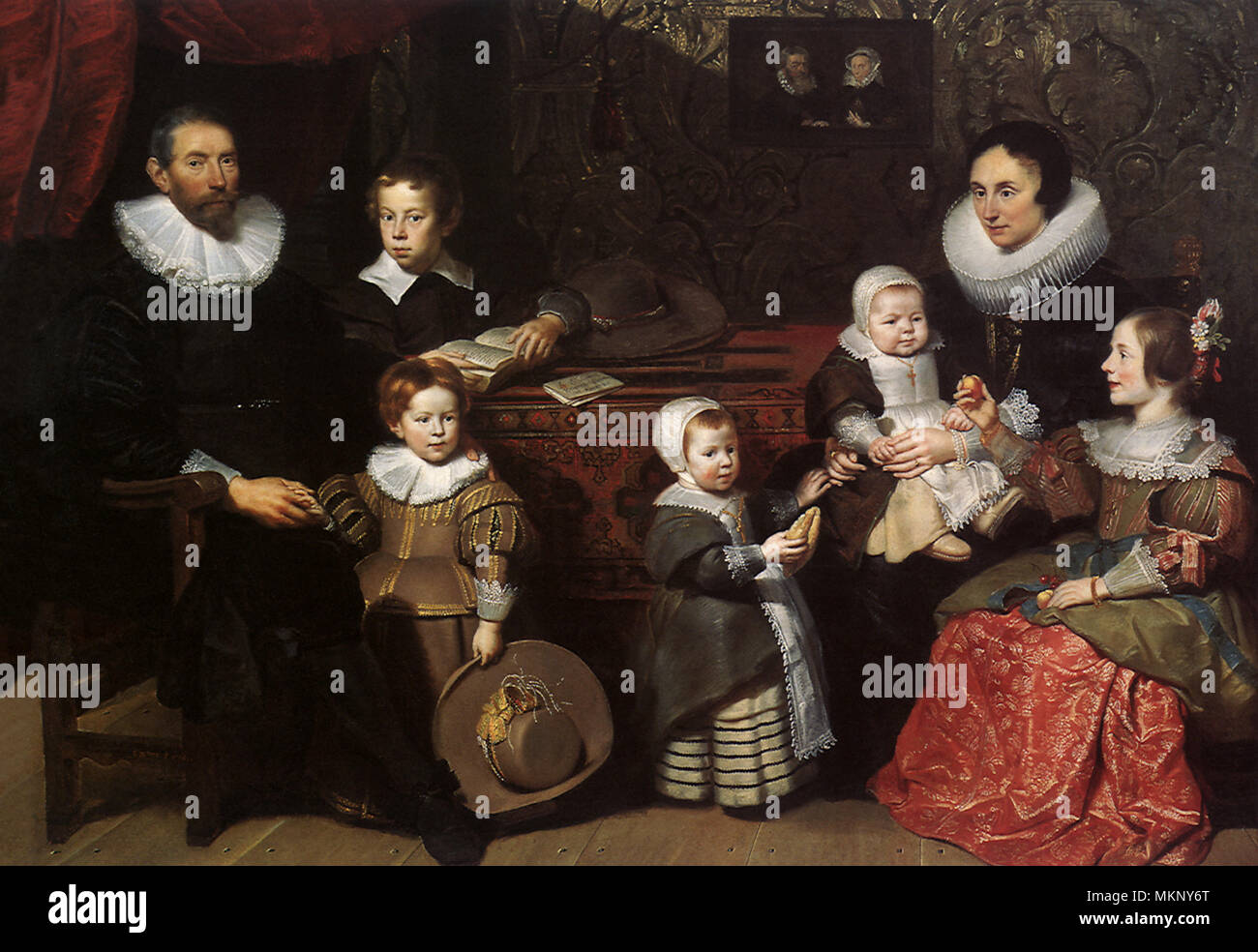 Anthony Reyniers e la sua famiglia Foto Stock