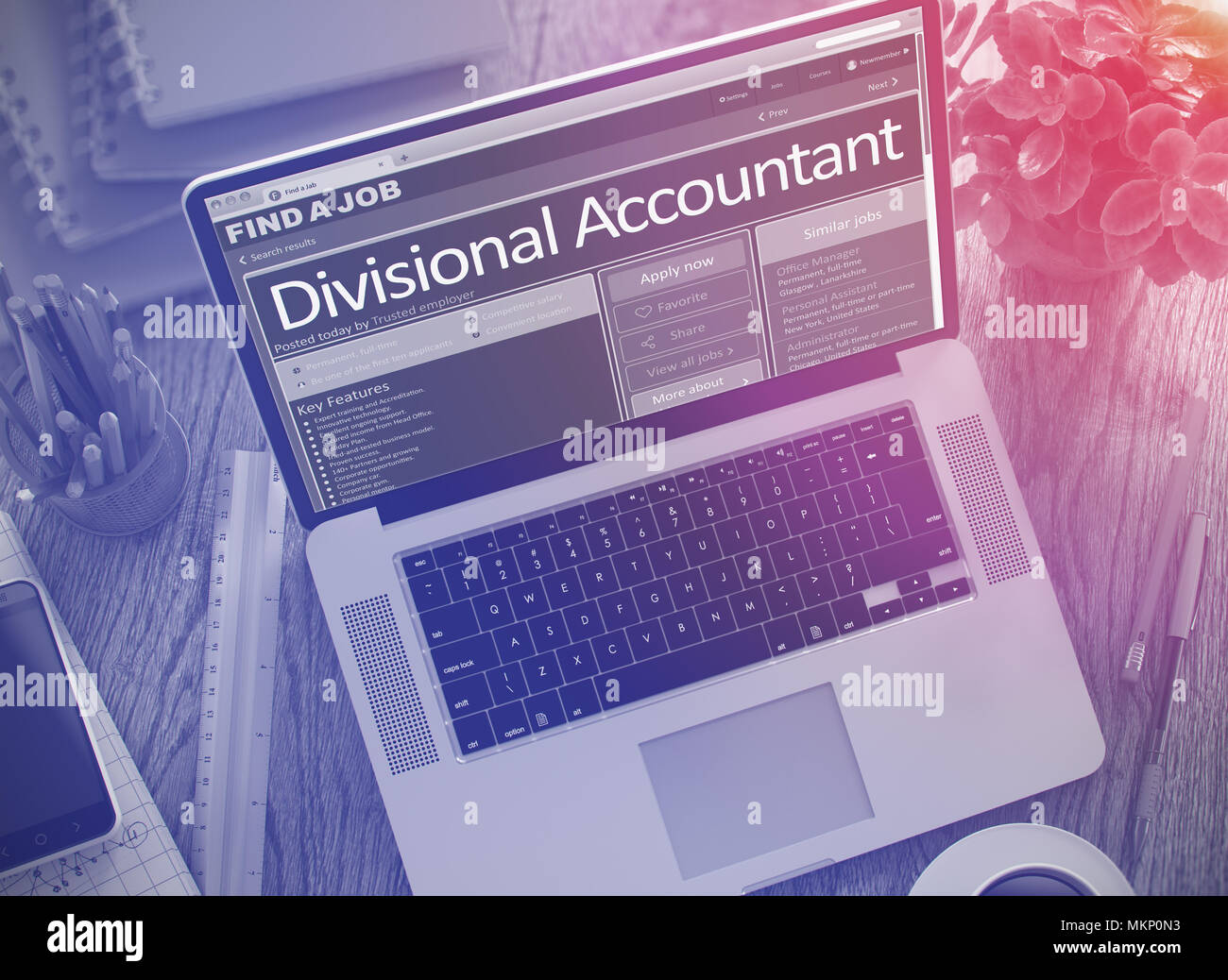 Siamo Affitto ragioniere divisionale. 3D. Foto Stock