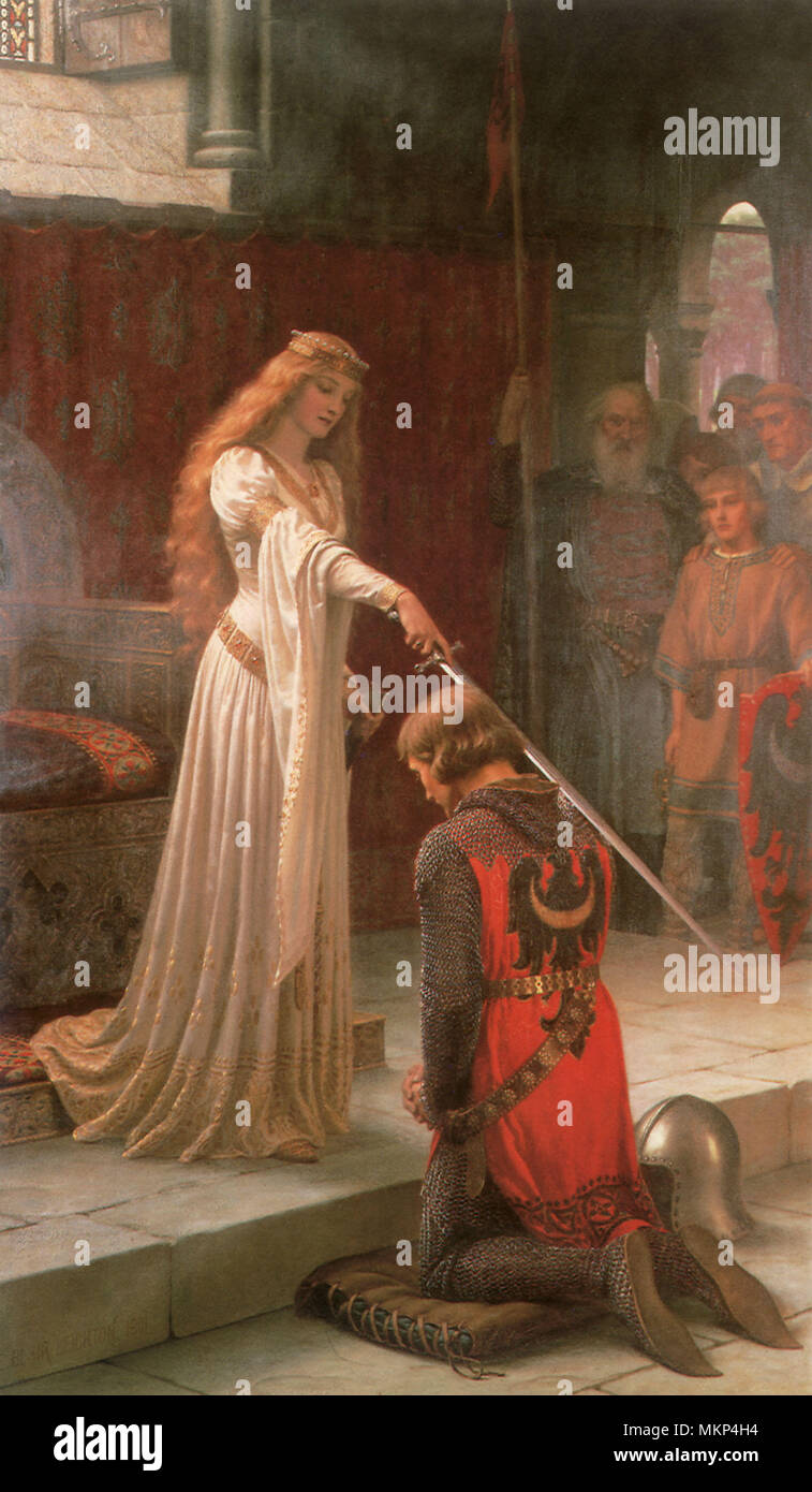 La regina e il cavaliere Foto Stock