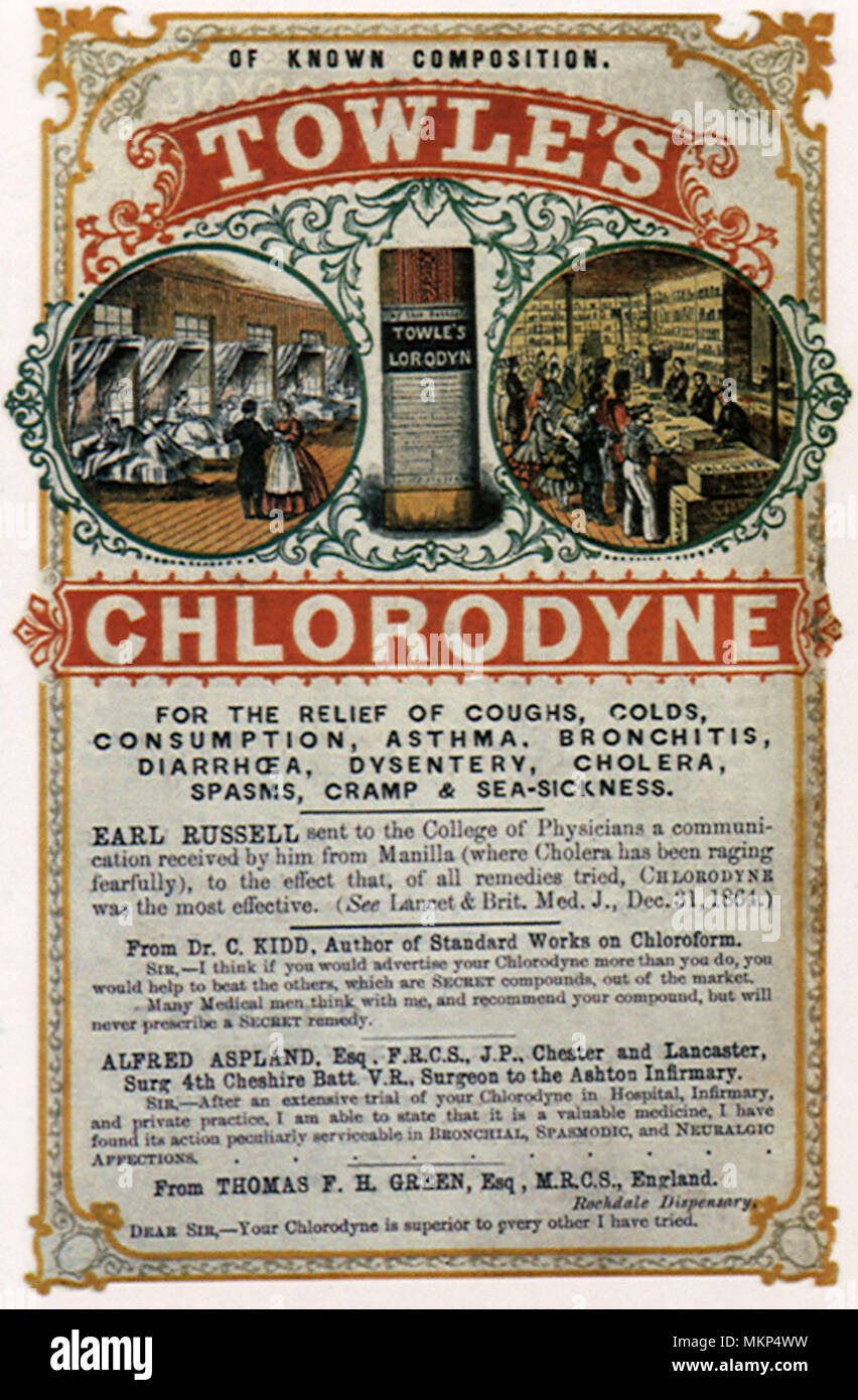 Towle's Chlorodyne Foto Stock