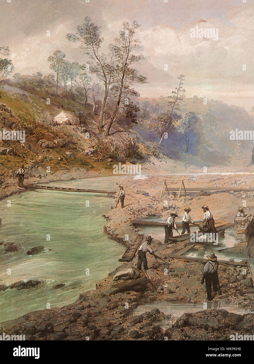 Calaveras minatori 1849 Foto Stock