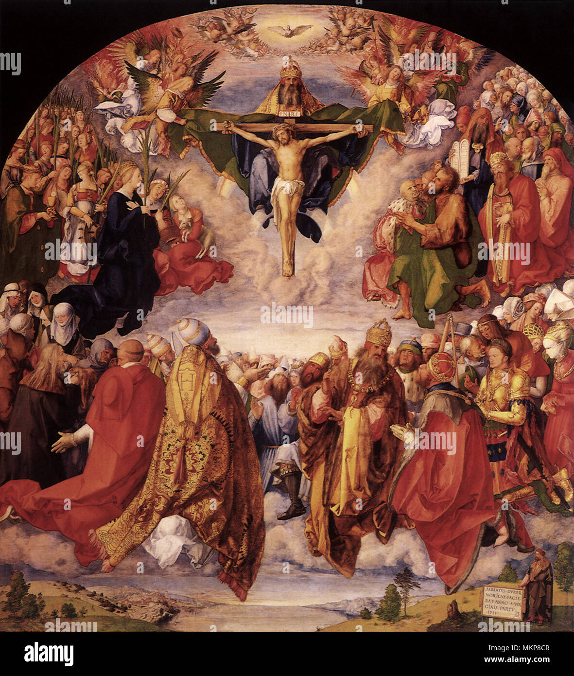 Adorazione della Santissima Trinità Foto Stock