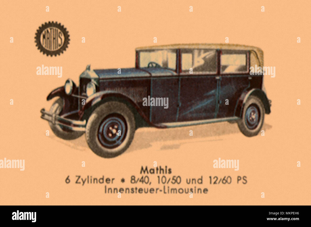 1928 Mathis a 6 cilindri berlina Foto Stock
