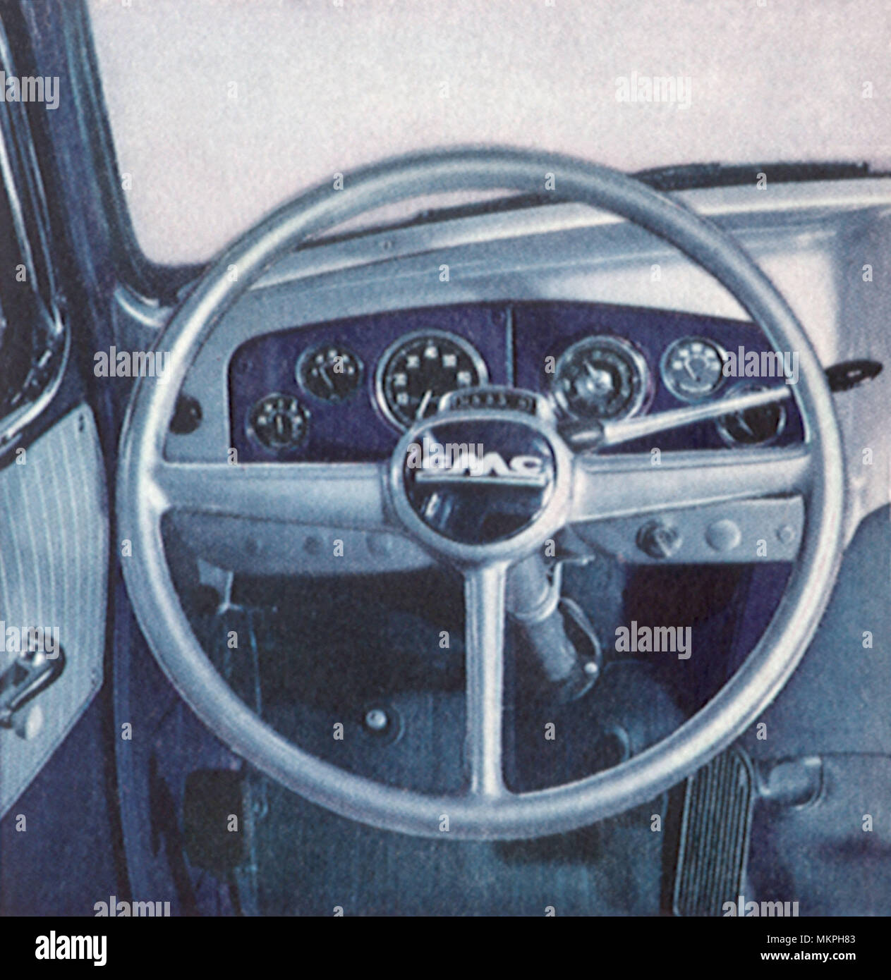 1954 GMC De Luxe interno del raccoglitore Foto Stock
