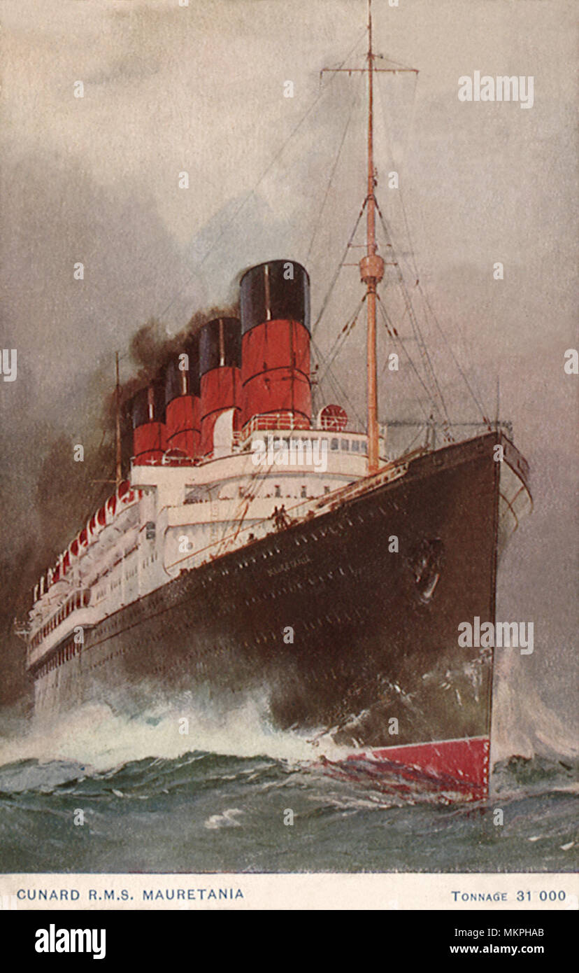 Cunard R.M.S. Mauritania Foto Stock