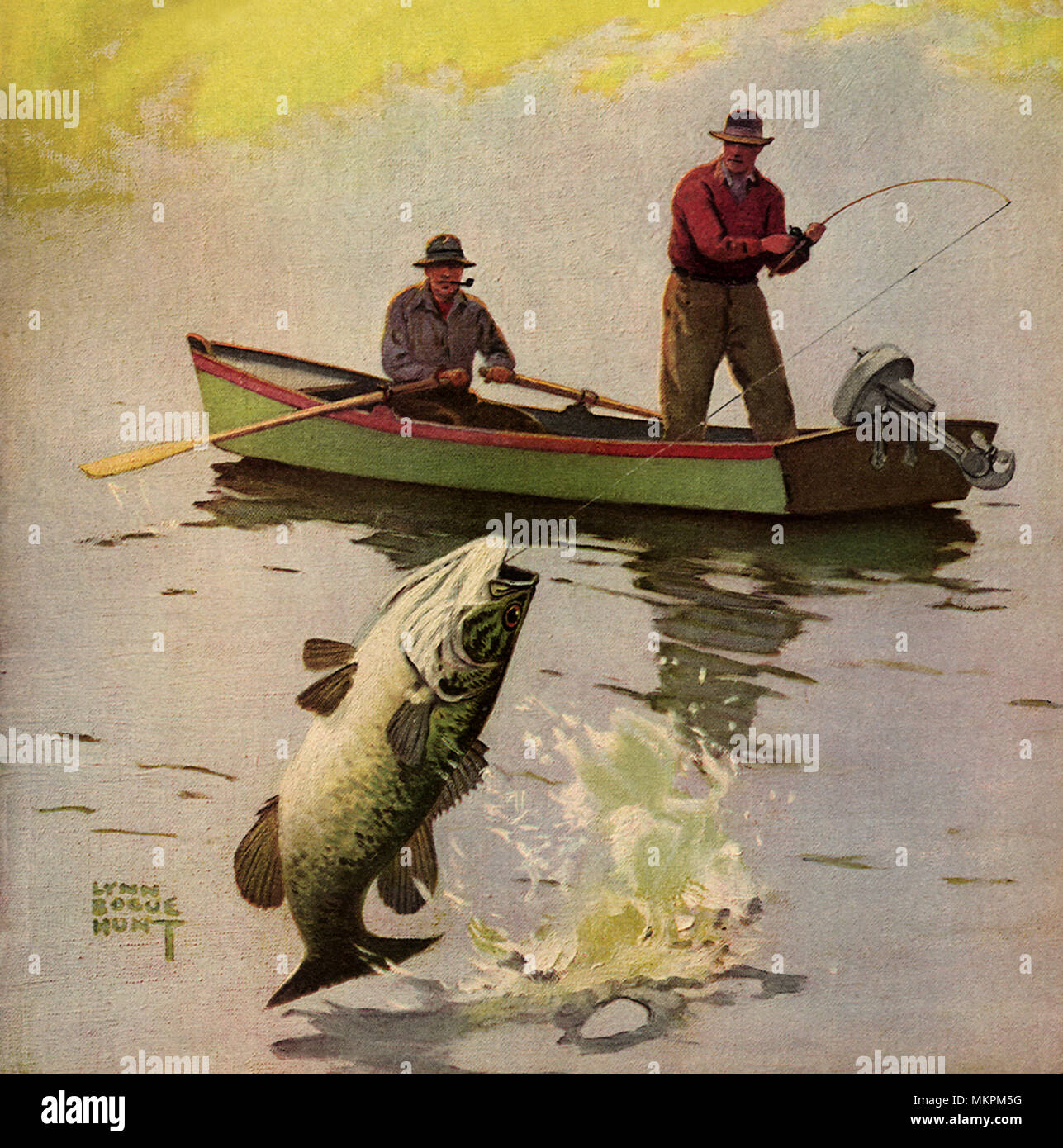 Catturato il pesce Foto Stock