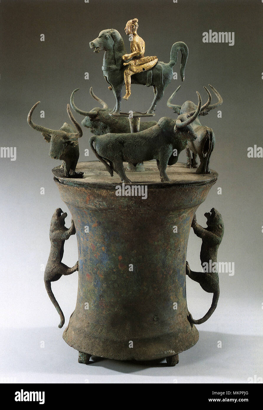 Contenitore Cowrie Foto Stock