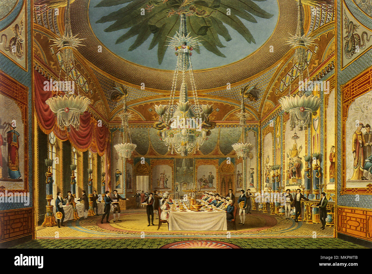 La Sala banchetti, Padiglione di Brighton Foto Stock