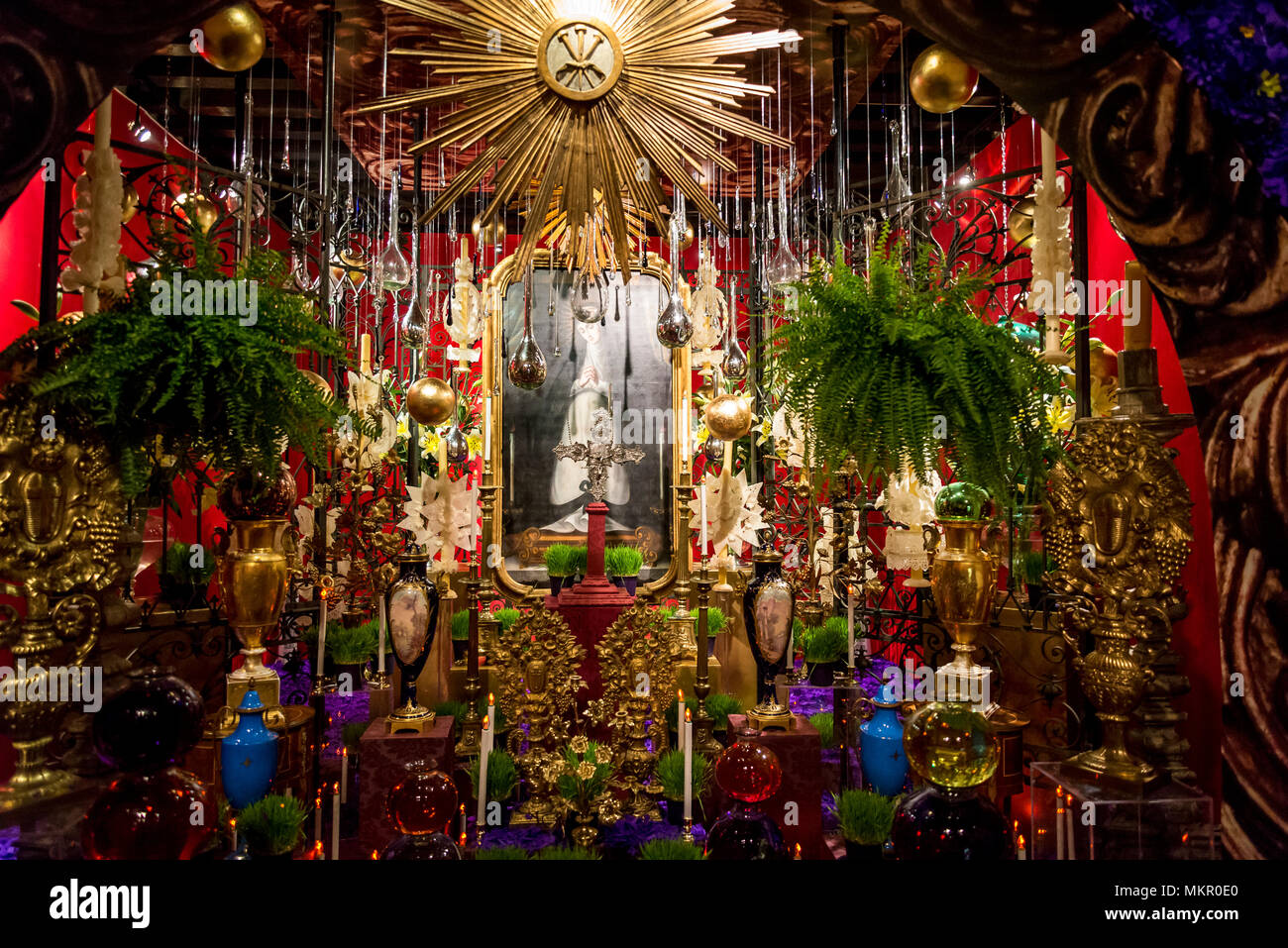 Cappella dedicata a San Giuseppe, patrono della Nuova Spagna, Ex-Convento del Carmen, un ex monastero convertito in museo, San Ángel, Messico Cit Foto Stock