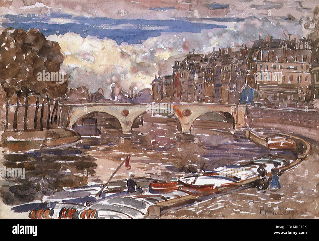 Pont Marie Foto Stock