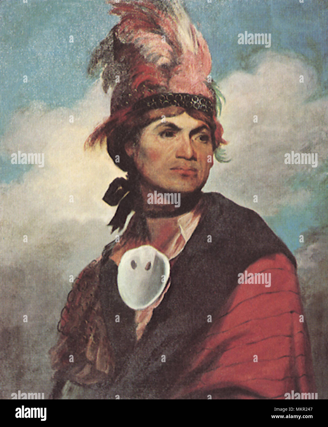 Mohawk capo indiano, Joseph Brant 1786 Foto Stock