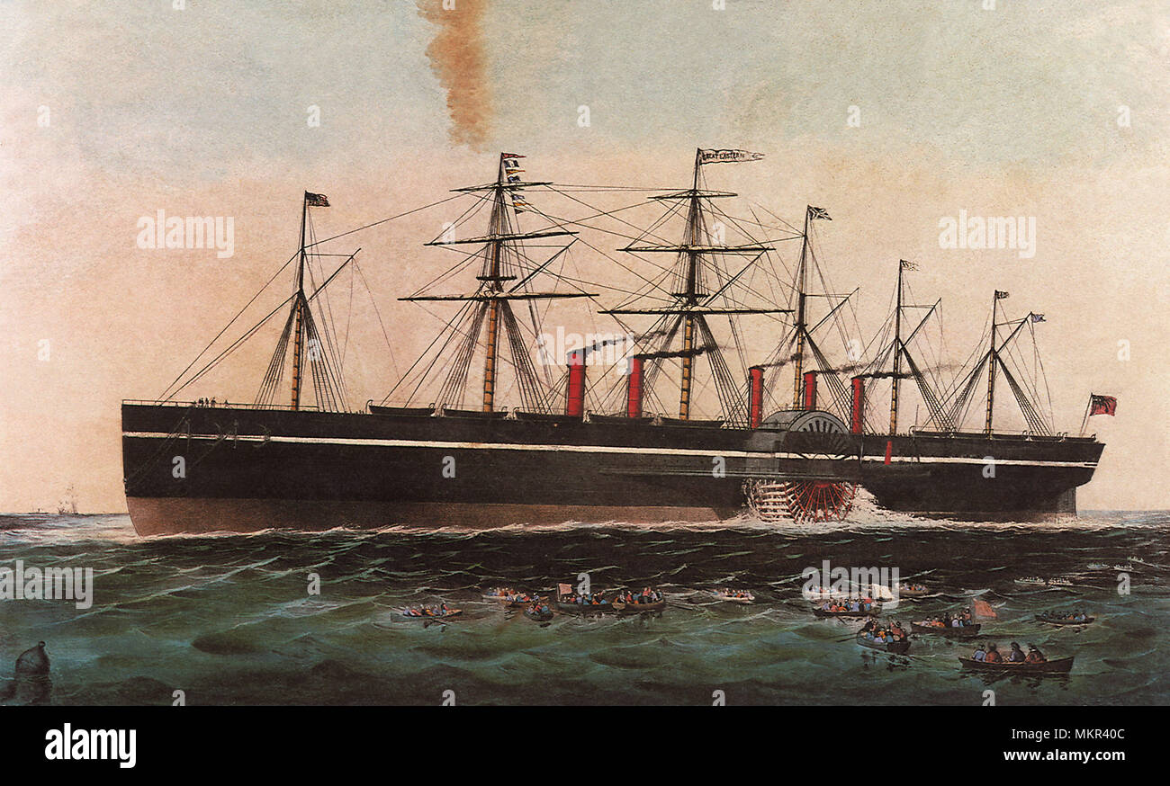 Il ferro da stiro in nave a vapore "Great Eastern' 22.500 tonnellate Foto Stock