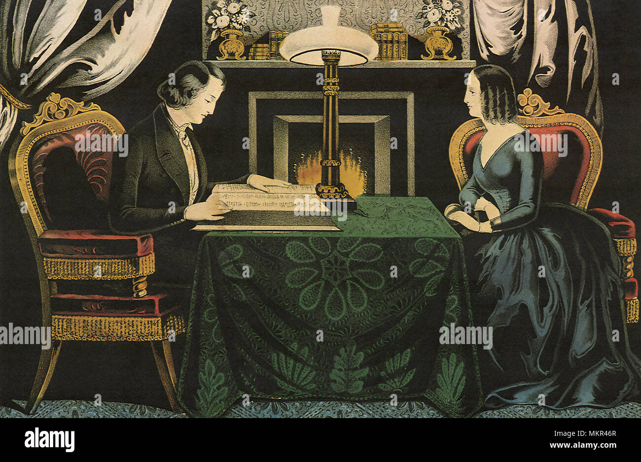 La lettura della Sacra Scrittura Foto Stock