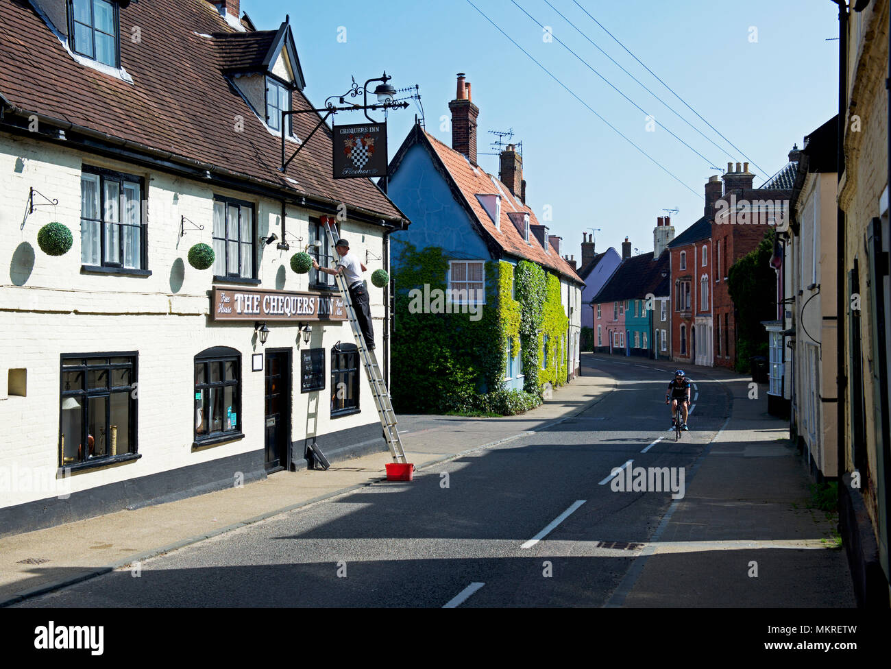 Strada di Bungay, Norfolk, Inghilterra, Regno Unito Foto Stock