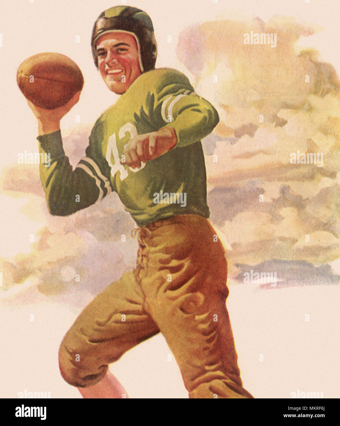 Don Kip giocando a calcio Foto Stock