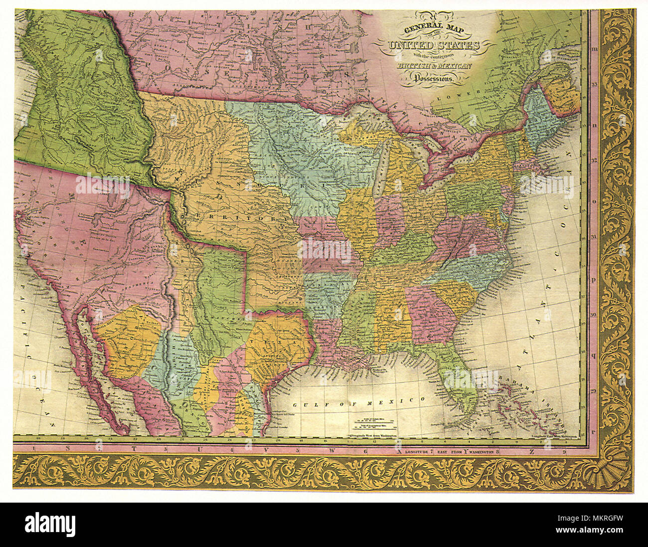 Gli Stati Uniti 1849 Foto Stock
