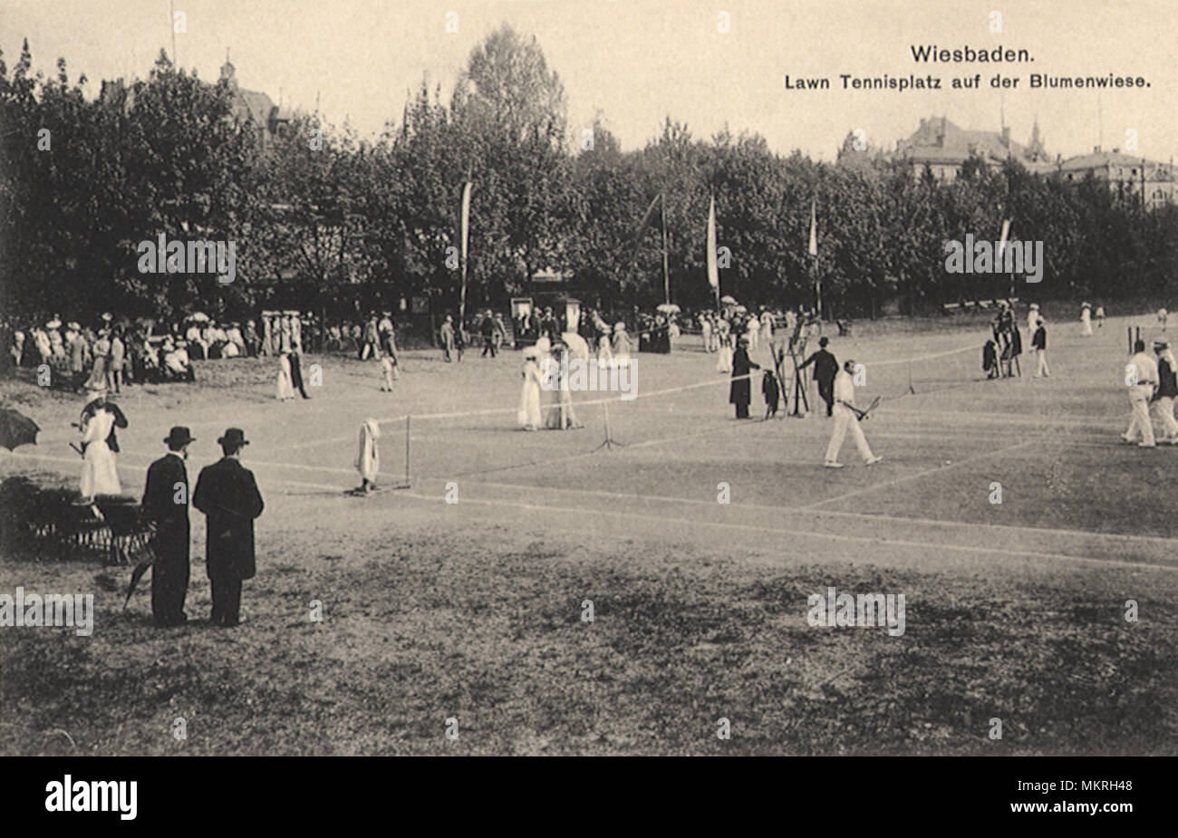 Un Lawn Tennis Club a Wiesbaden Foto Stock