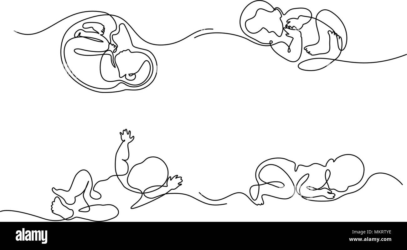Bundle carino bambino è sdraiato su sfondo bianco Illustrazione Vettoriale