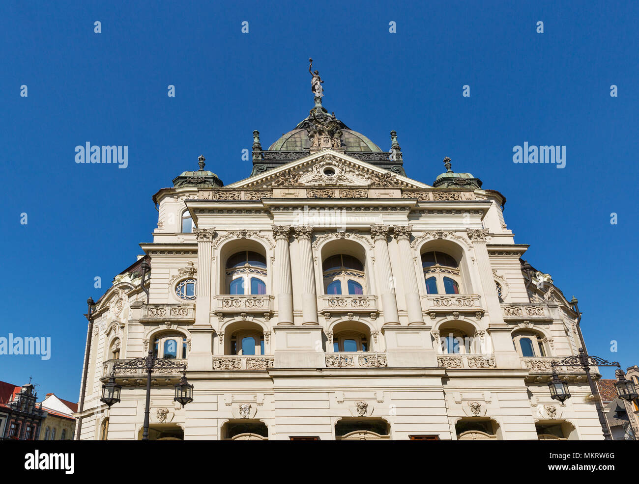 Il Teatro dell'Opera facciata a Kosice, la Slovacchia. Foto Stock