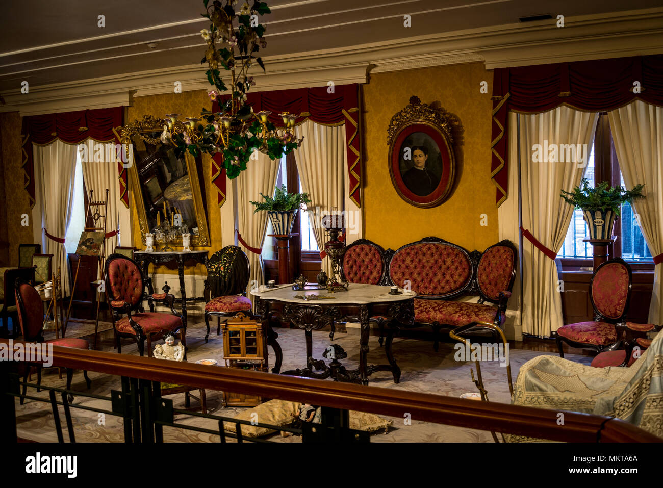 Benito Juárez Museum, Juarez salon, Palazzo Nazionale, Palacio Nacional, il palazzo del governo, Città del Messico, Messico Foto Stock