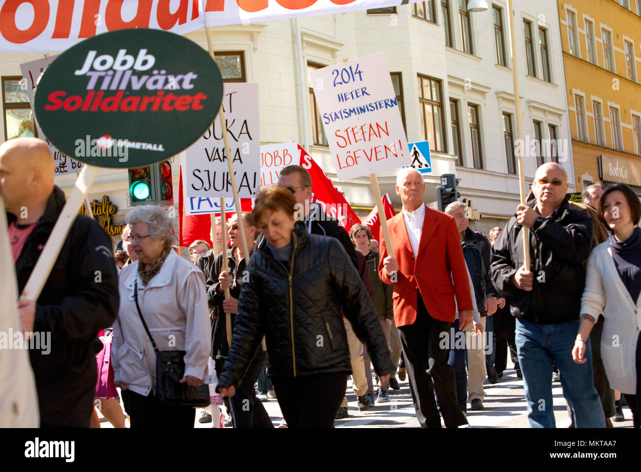I Socialdemocratici' giorno di maggio in Sodertalje, Svezia, 2012 Foto Stock