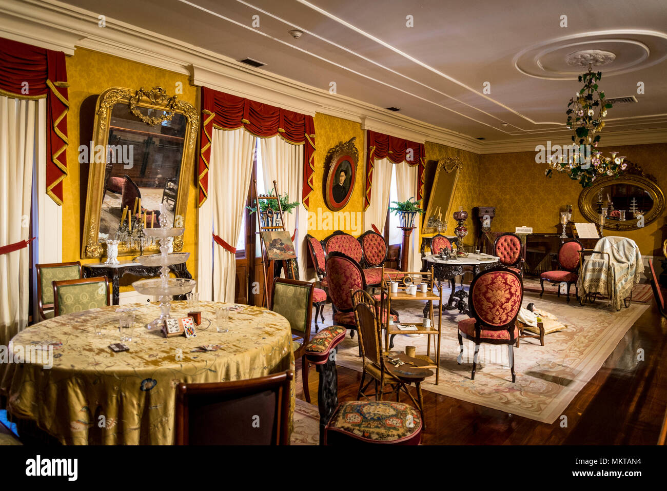 Benito Juárez Museum, Juarez salon, Palazzo Nazionale, Palacio Nacional, il palazzo del governo, Città del Messico, Messico Foto Stock